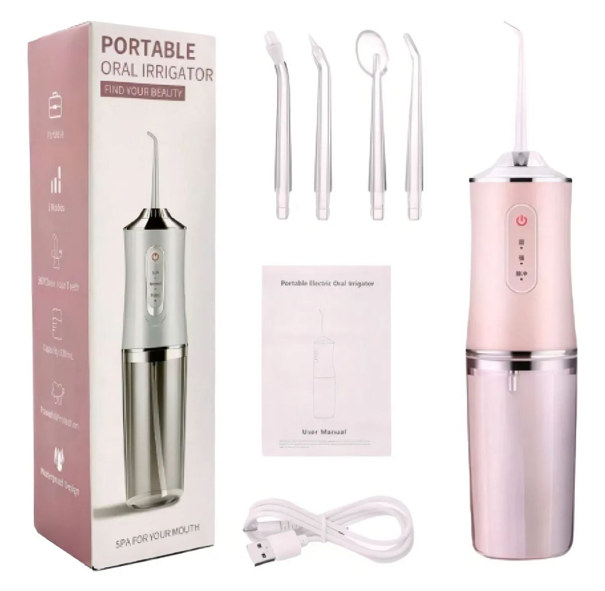 Vista 3 de Irrigador Bucal Anti Mal Olor - color: Rosa